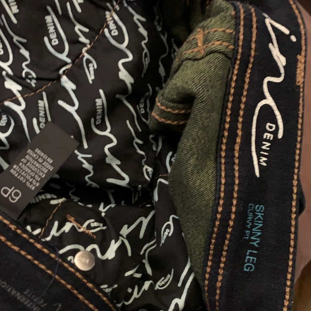 Inc Denim Women's Boot Cut Jeans - Black and blue